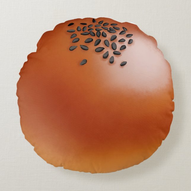 Cojín Redondo Anpan Japanese Sweet Bean Filled Bread Snack  (Anverso)