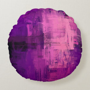 Cojín Redondo Antecedentes abstractos. 2.º ilustracion. Retroces