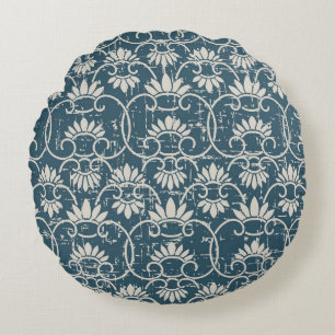 Cojín Redondo Antigüedad floral espiral de China retro