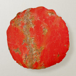 Cojín Redondo Antiguo auto rojo personalizado, metalizado oxidad