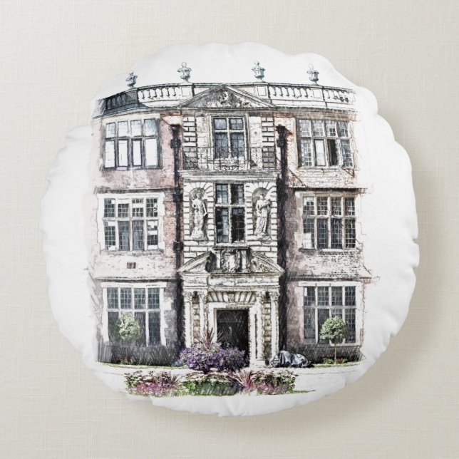 COJÍN REDONDO ANTIGUO INGLATERRA (Anverso)