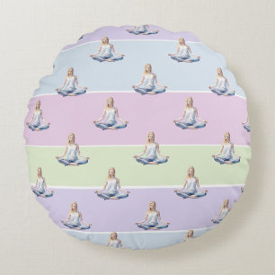 COJÍN REDONDO ANTISTRESS CALM MEDITATION RELAX PASTEL CHAKRA