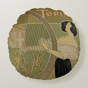 Cojín Redondo Anuncio para el 'teatro Royal