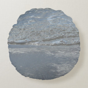 Cojín Redondo Aplausos de agua en la fotografía abstracta de la 