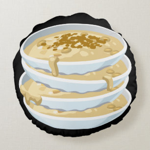 Cojín Redondo Aplejor de comida de Glitch