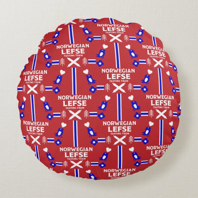 Cojín Redondo Apron noruego Lefse Flatbread (Anverso)