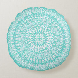 Cojín Redondo Aqua Boho Mandala