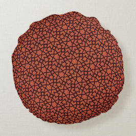 Cojín Redondo Arabesque en moho y negro