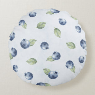 Cojín Redondo Arándanos Azules Fruta