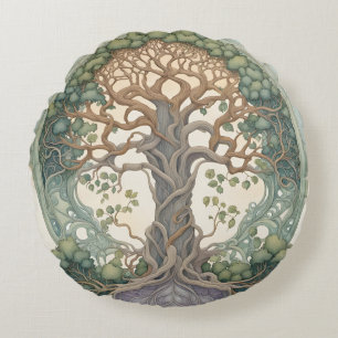 Cojín Redondo Árbol de la Vida