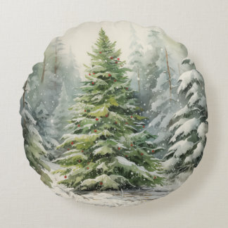 Cojín Redondo Árbol de Navidad