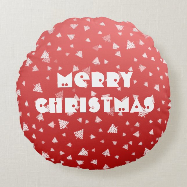 Cojín Redondo Árbol de Navidad (Anverso)