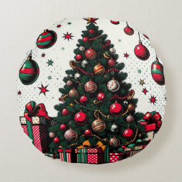 Cojín Redondo árbol de Navidad