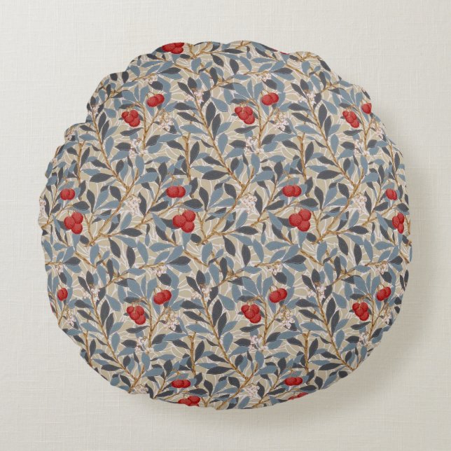 Cojín Redondo Árbol de Redberry, William Morris (Anverso)