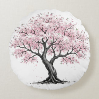 Cojín Redondo Árbol de Sakura