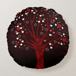 Cojín Redondo Árbol del corazón