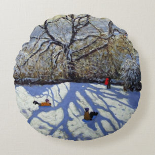 Cojín Redondo Árbol y tobogganers grandes Youlgreave