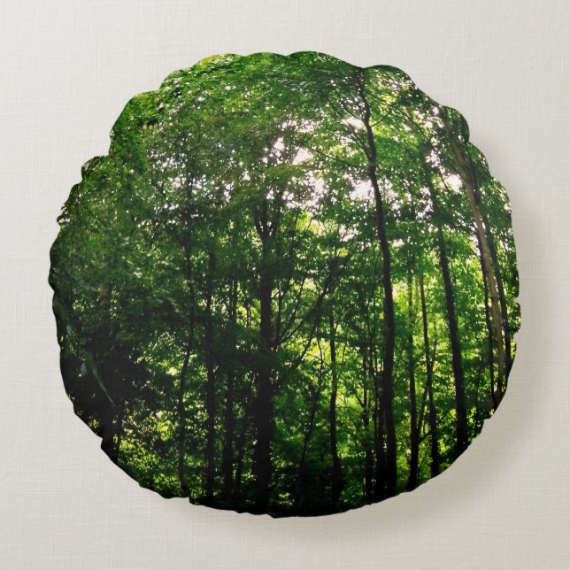 Cojín Redondo Árboles verdes (Anverso)