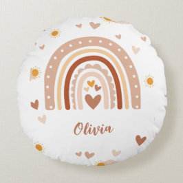 Cojín Redondo Arc en ciel Bohème personnalisé