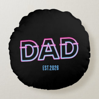 Cojín Redondo Arcade Retro Neon PAPÁ Regalo Personalizado Cumple
