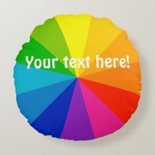 Cojín Redondo Arcoiris radiante