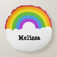 Arcoiris redondo con estilo retro personalizado
