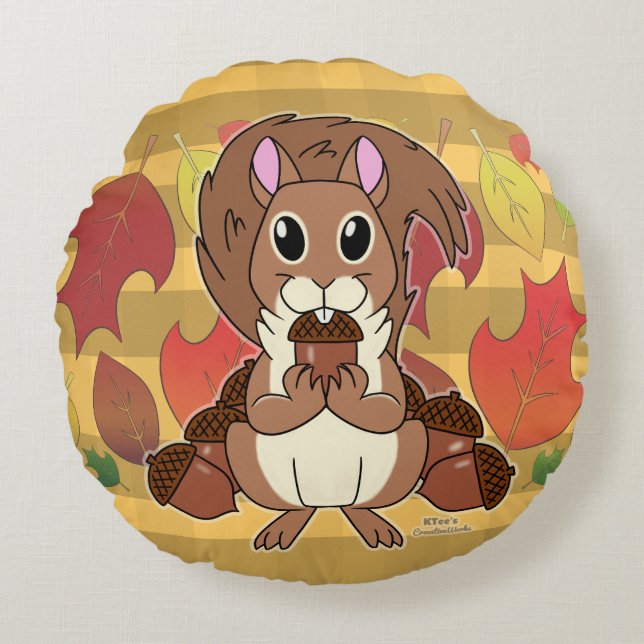 Cojín Redondo Ardilla de ardilla - (Anverso)