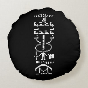 Cojín Redondo Arecibo Binary Message 1974