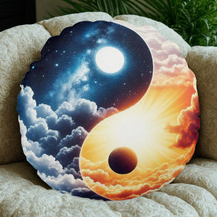 Cojín Redondo Armonía celeste Yin Yang