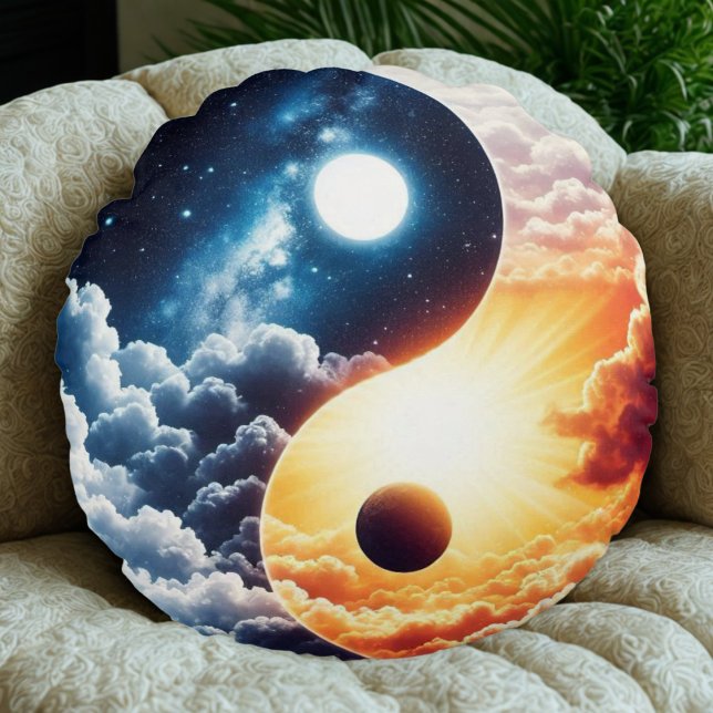 Cojín Redondo Armonía celeste Yin Yang (Subido por el creador)