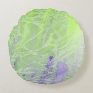 Cojín Redondo Armonía Suave Verde y Lavanda
