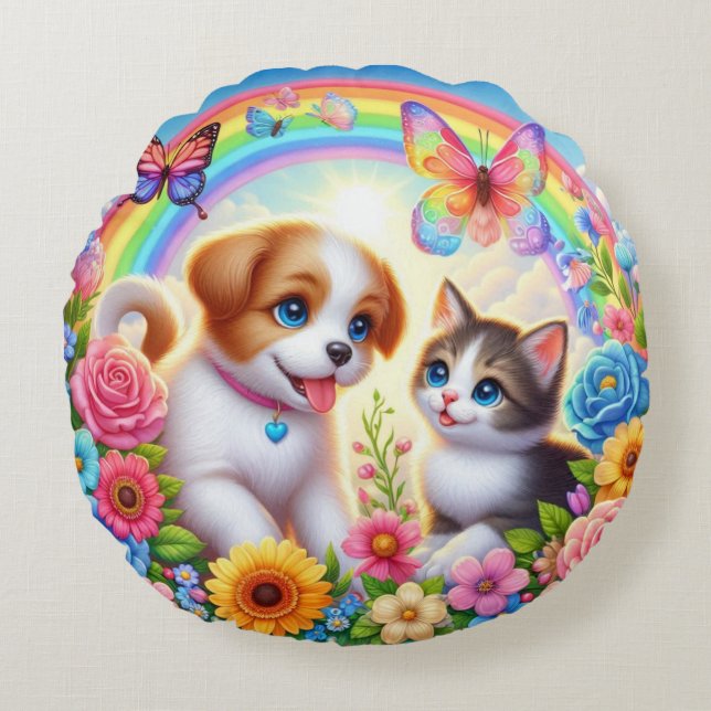 Cojín Redondo Aroma de cachorro/gatito (Anverso)