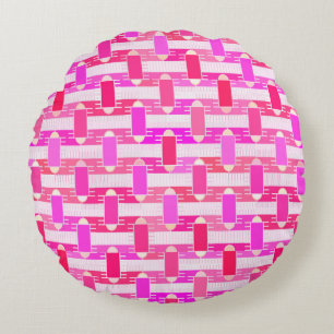 Cojín Redondo Art Deco chic industrial - rosa, fucsia, orquídea