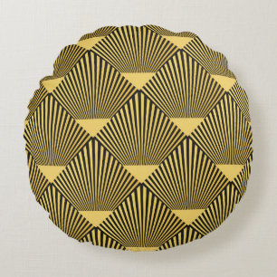 Cojín Redondo Art Deco: Ornamento De Decoración Sin Maravilla