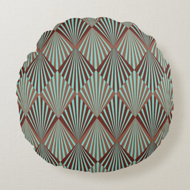 Cojín Redondo Art Deco style seamless pattern texture (Anverso)