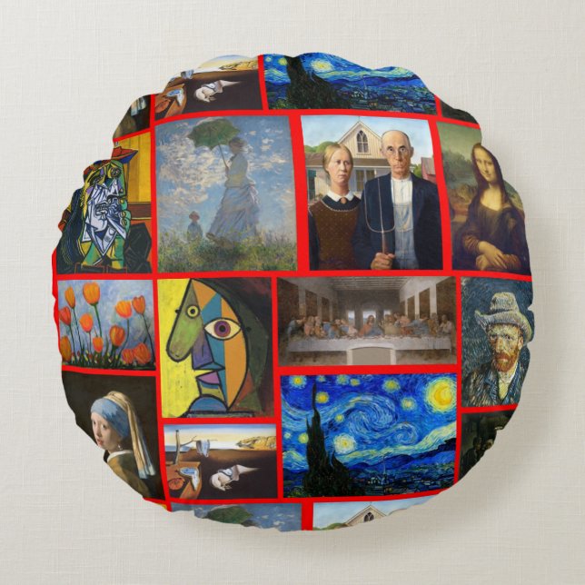 Cojín Redondo Art Masterpieces, Red (Anverso)