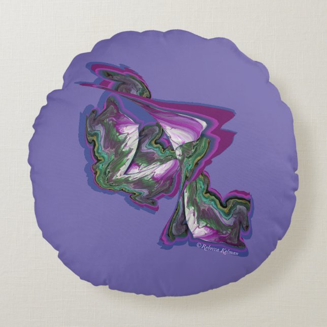 Cojín Redondo Arte abstracto (Anverso)