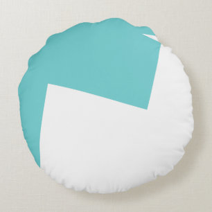 Cojín Redondo Arte abstracto minimalismo azul blanco