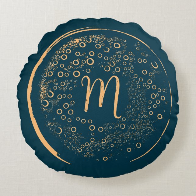 Cojín Redondo Arte abstracto - Personalizable (Anverso)