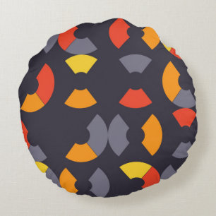Cojín Redondo Arte circular colorido, fresco, moderno, moderno