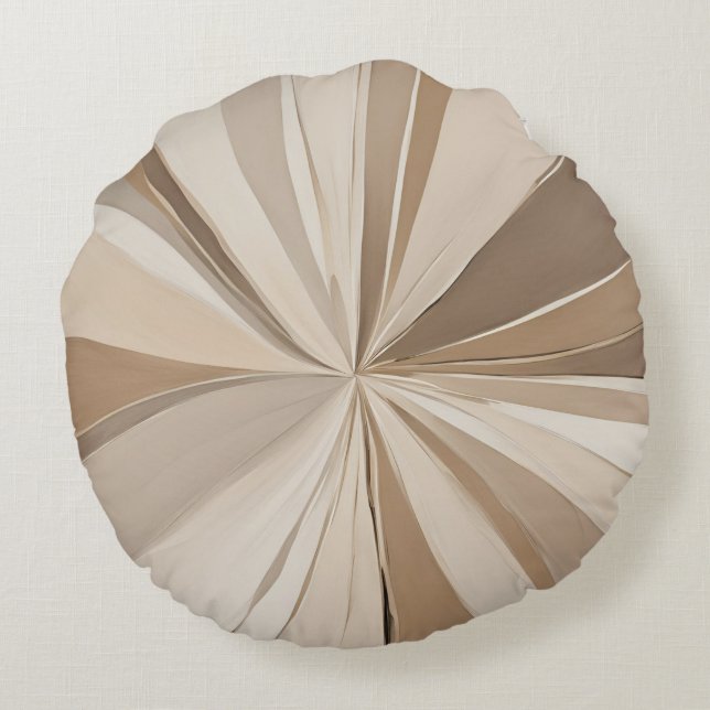 Cojín Redondo Arte de Coffee Taupe AI (Reverso)