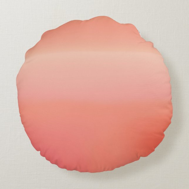 Cojín Redondo Arte de IA Sunny Peach (Reverso)