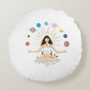 Cojín Redondo arte de meditación
