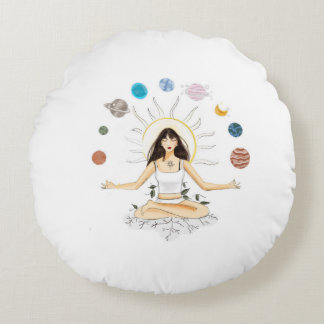 Cojín Redondo arte de meditación
