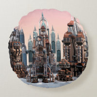 Arte de paisaje urbano de fantasía futurista paste