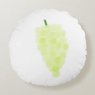 Cojín Redondo arte de pintura de uvas