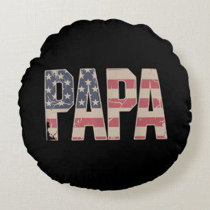 Cojín Redondo Arte divertido de Papá para el abuelo de los nieto