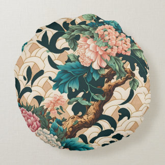 Cojín Redondo Arte japonés