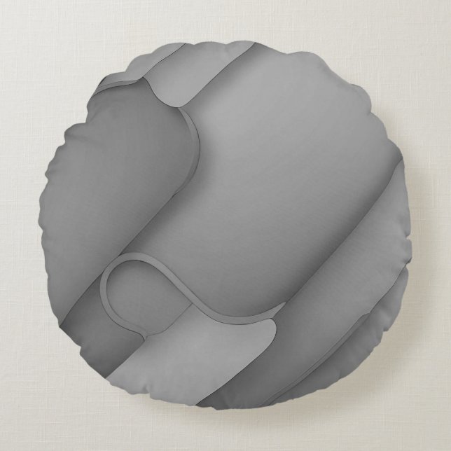 Cojín Redondo Arte moderno Gray Hues (Anverso)