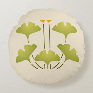 Cojín Redondo Artes y Ginkgo de los artes